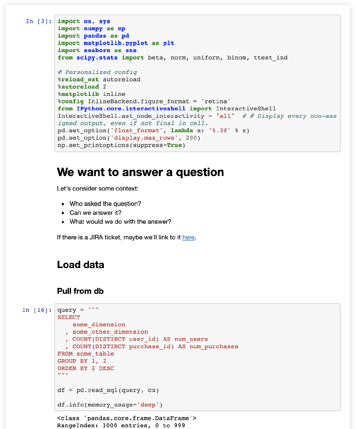 A clean way to share results from a Jupyter Notebook · Geoff Ruddock